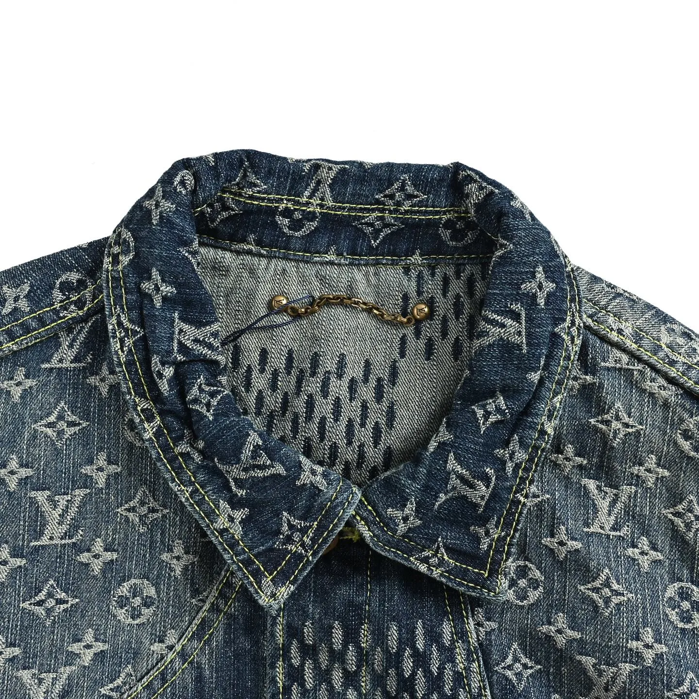 Louis Vuitton/Louis Vuitton Classic checkerboard washed denim jacket jacket
